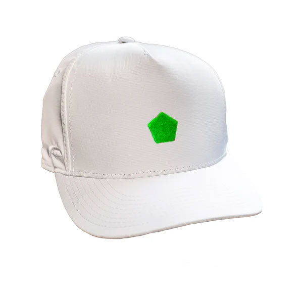 white pentagon coach hat