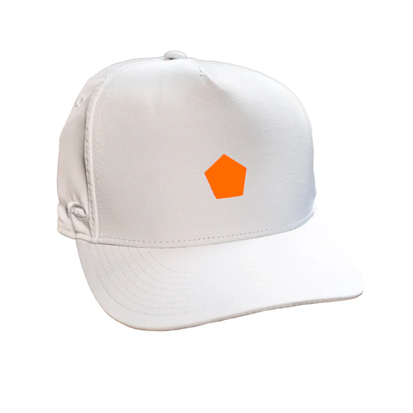 white pentagon coach hat